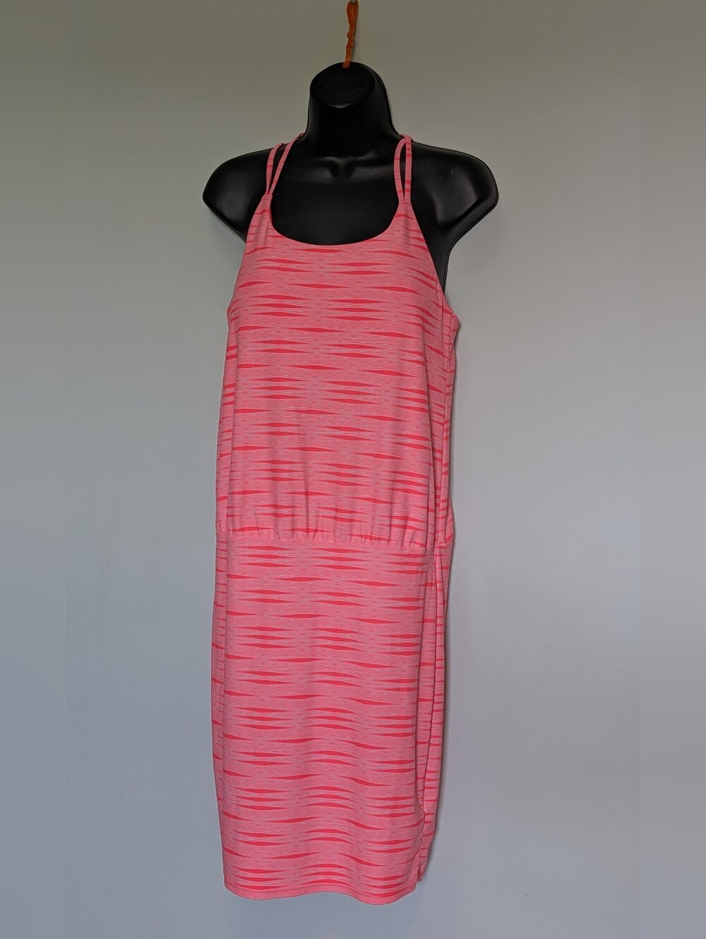 Pink Space-Dye Strappy Sundress
